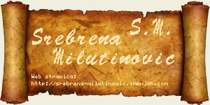 Srebrena Milutinović vizit kartica
